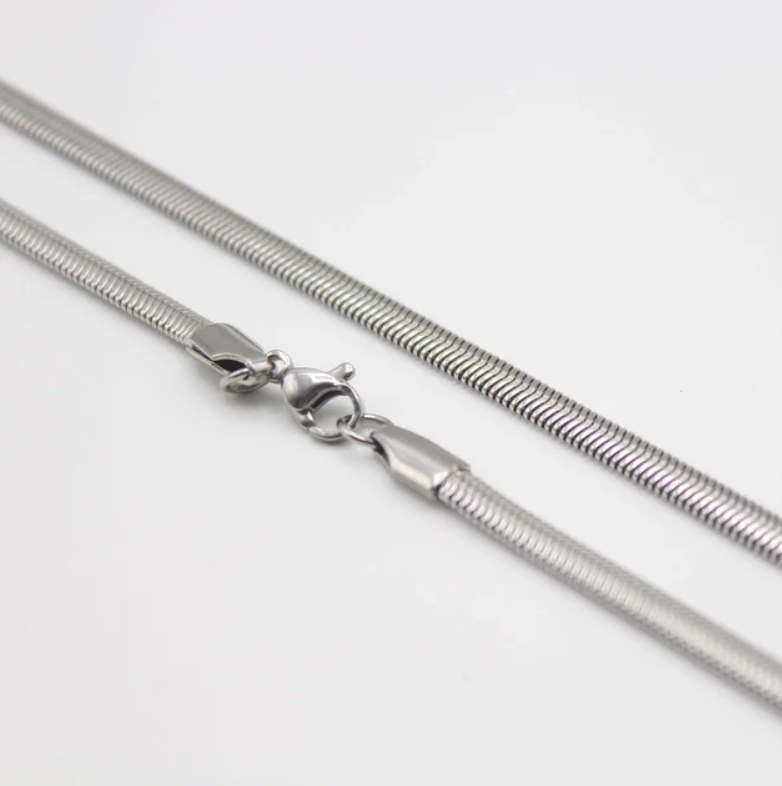 Flat Snake/Brazilian 3MM (Silver)